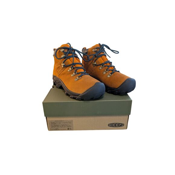 KEEN Pyrenees Women’s Waterproof Hiking Boots 6.5 – Maple / Marmalade, NIB - Picture 1 of 6